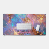 Elegante neonkleuren edelsteen opaal iriserend  bureaumat (Keyboard & Muis)