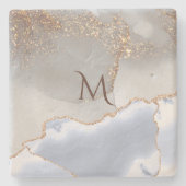 elegante nep glinsterend marmeren stenen onderzett stenen onderzetter (Voorkant)