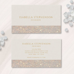 Elegante Nep Glitter Goud Modern Visitekaartje