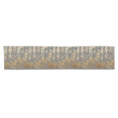 elegante nep goud- en grijsgestreept kip korte tafelloper (Horizontaal)