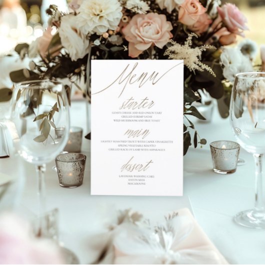 Elegante nep goud folie & witte trouw