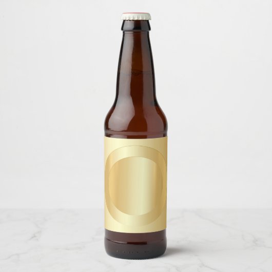 Elegante nep gouden blanco sjabloon op maat glamou bier etiket (Voorkant)