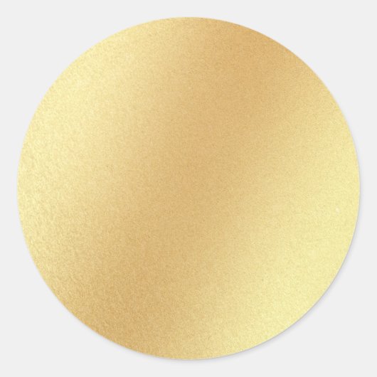 Elegante nep gouden glittersjabloon glamor ronde sticker (Voorkant)