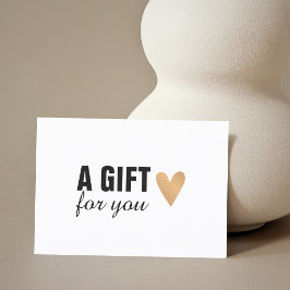 Elegante nep gouden hart schoonheid cadeaubon kortingskaartje
