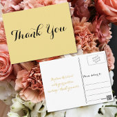 Elegante nep gouden huwelijksfeest bedankje briefkaart