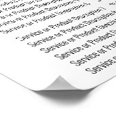 Elegante nep-roze marmeren prijstlijst poster (Hoek)