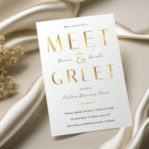 Elegante nepgoud 'Meet & Greet' zakelijke bijeenko