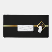 Elegante nepgouden as-monogram – Zwart & Goud