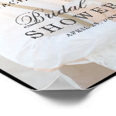 Elegante neppapier overlay bruiloftsshower bord poster (Hoek)