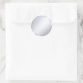 Elegante nepsilver lege sjabloon Voeg uw tekst toe Ronde Sticker (Tas)