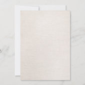 Elegante nepsilveren lovertjes beige linnen uitstr kaart (Achterkant)