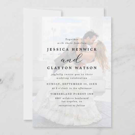 Elegante nepsuffect overlay foto bruiloft I Kaart (Voorkant)