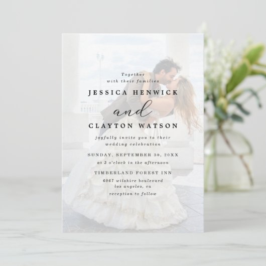 Elegante nepsuffect overlay foto bruiloft I Kaart (Staand voorkant)