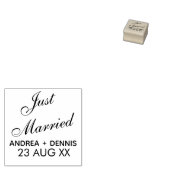 Elegante 'Net Getrouwd' Koppel Namen Datum Stempel (Gestempeld)
