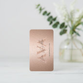 Elegante netwerkprofessional Rosegold Visitekaartje (Staand voorkant)