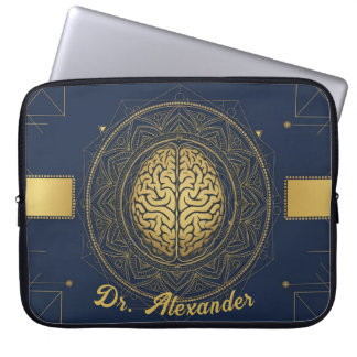 Elegante Neurologie Gouden Hersenanatomie | Profes Laptop Sleeve