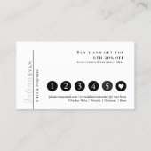 Elegante Neutral Beige Loyalty Kaart Visitekaartje (Achterkant)