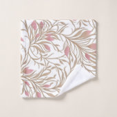 Elegante Neutral Floral Botanical Bad Handdoek (Wasdoekje)