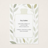 Elegante Neutral Foliage Perfume Print Kaart (Achterkant)