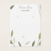 Elegante Neutral Foliage Perfume Print Kaart (Voorkant)