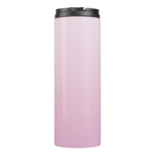 Elegante Neutral Gradient Coral Pink Custom Name Thermosbeker (Achterkant)