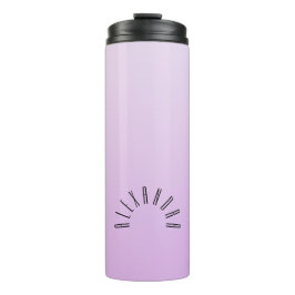 Elegante Neutral Gradient Lavender Custom Name Thermosbeker