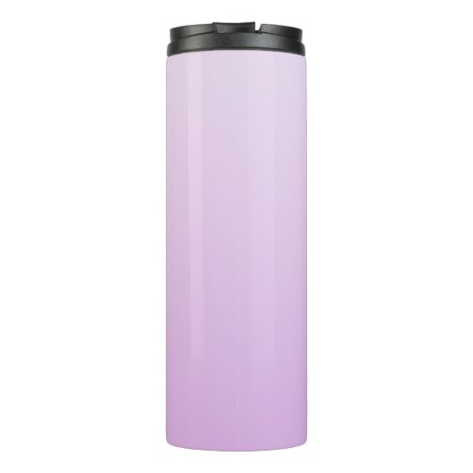 Elegante Neutral Gradient Lavender Custom Name Thermosbeker (Achterkant)