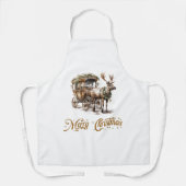 Elegante neutrale aardse tinten groen en goud schort (Voorkant)