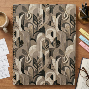 Elegante Neutrale Abstracte Geometrische Notitiebo Planner