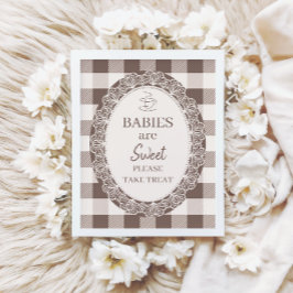Elegante Neutrale Baby's Zijn Zoete Baby Shower Poster