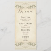 Elegante neutrale babyshower menu (Voorkant)