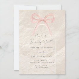 Elegante neutrale babyshower uitnodiging – Minimal