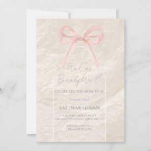 Elegante neutrale babyshower uitnodiging – Minimal