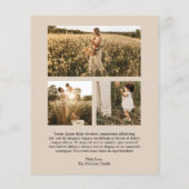 Elegante neutrale beige foto moderne kerst (Achterkant)