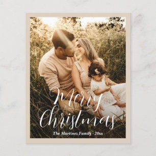 Elegante neutrale beige foto moderne kerst