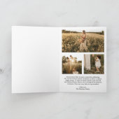 Elegante neutrale beige foto moderne kerst feestdagen kaart (Binnen)