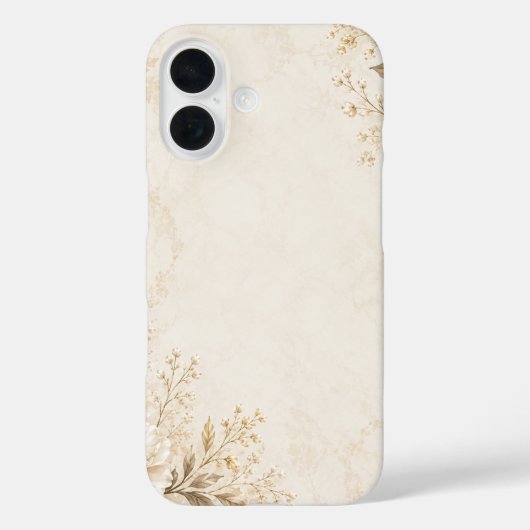 Elegante neutrale bloem telefoonhoes | Luxe botani Case-Mate iPhone Case (Achterkant)