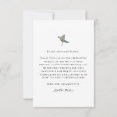 Elegante neutrale  bloemenbruiloft bedankkaart (Achterkant)