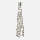 Elegante Neutrale Botanische Boho Pampas Stropdas (Voorkant)