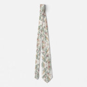 Elegante Neutrale Botanische Boho Pampas Stropdas (Achterkant)