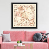 Elegante neutrale botanische kunstprint canvas afdruk (Insitu (Woonkamer))