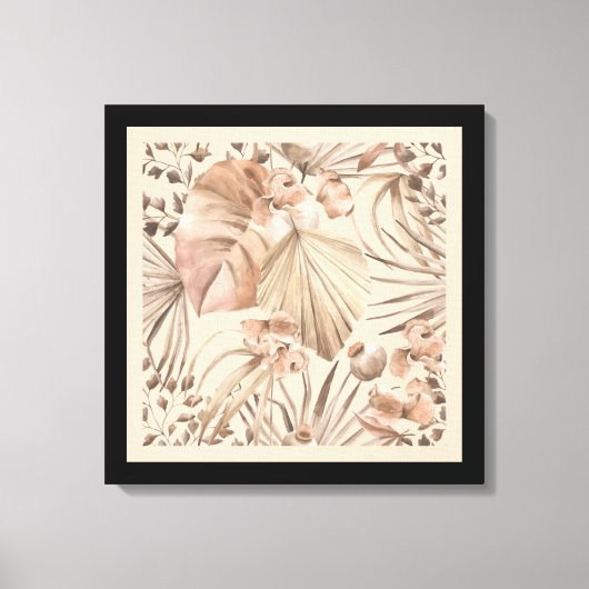 Elegante neutrale botanische kunstprint canvas afdruk (Voorkant)