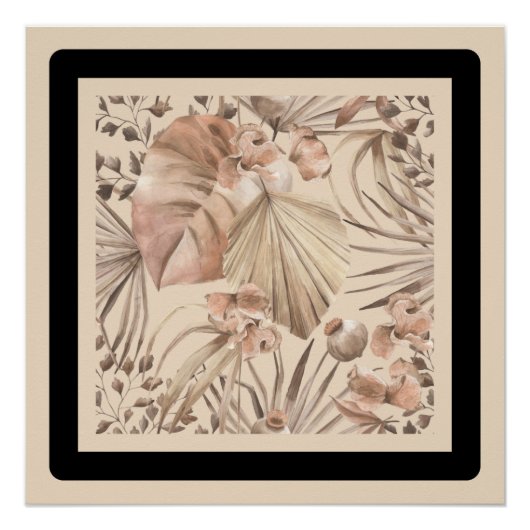 Elegante neutrale botanische kunstprint perfect poster (Voorkant)