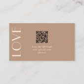 Elegante neutrale bruiloft Deel de liefde Informatiekaartje (Achterkant)