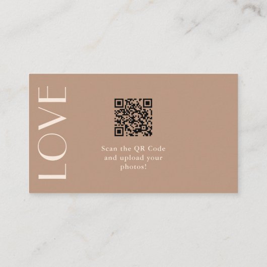 Elegante neutrale bruiloft Deel de liefde Informatiekaartje (Achterkant)