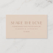 Elegante neutrale bruiloft Deel de liefde Informatiekaartje (Voorkant)