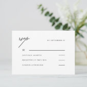 Elegante Neutrale Bruiloft RSVP Kaartje (Staand voorkant)