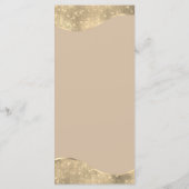 Elegante neutrale en champagnetoon menu (Achterkant)