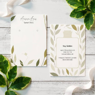 Elegante Neutrale Foliage Parfum Printkaart Visitekaartje