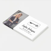 Elegante Neutrale Foto QR Code Vastgoed Post-it® Notes (Schuin)